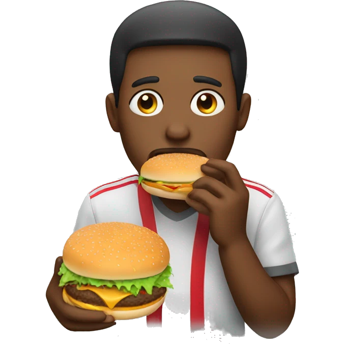 person eating burger emoji