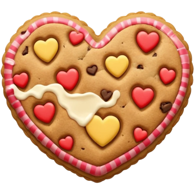 cookie shaped in a heart emoji