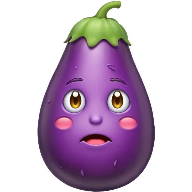 sad long eggplant emoji