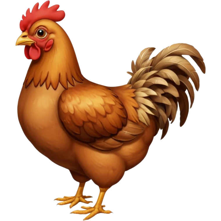 Chicken eating butt emoji