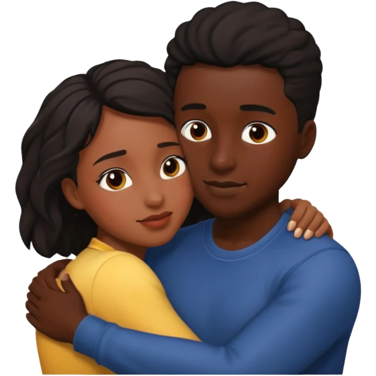 Sex. intimate moment between black lovers.  emoji