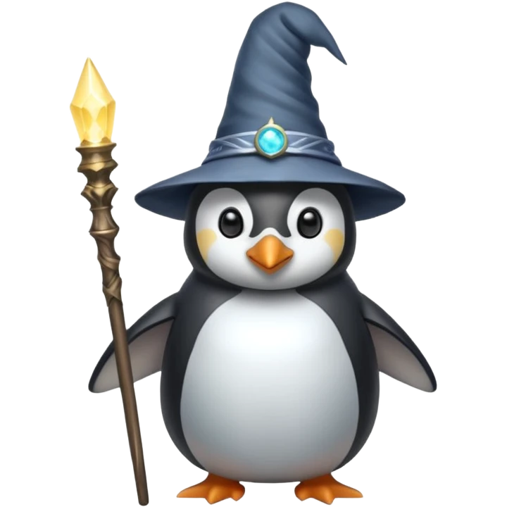 Penguin Wizard emoji