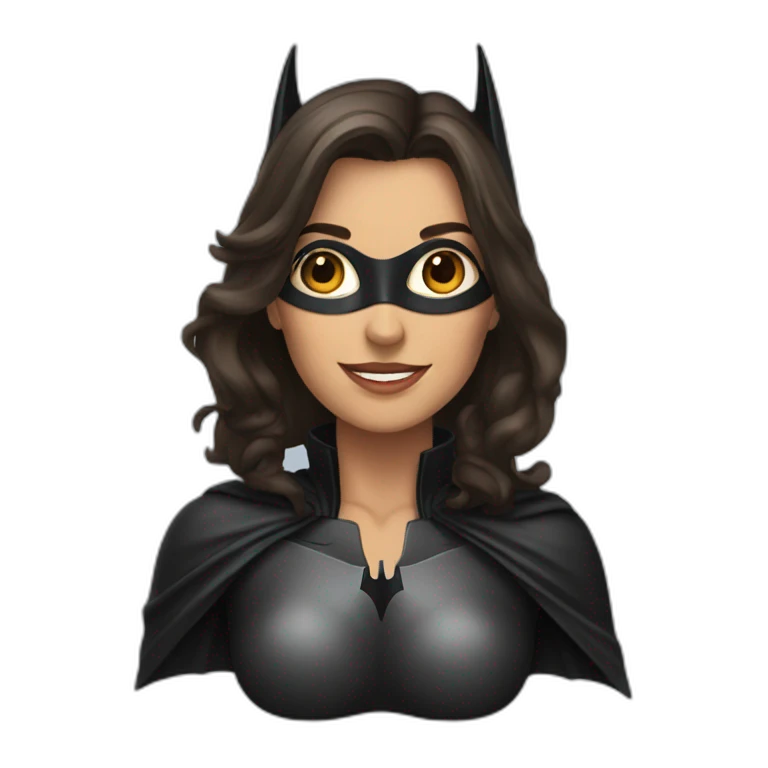 Batman avec un femme brune emoji