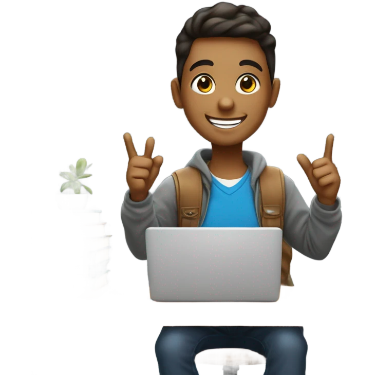 Happy student emoji