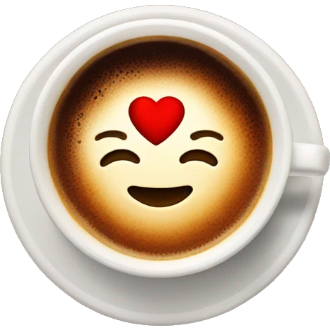 Hot coffee with heart  emoji