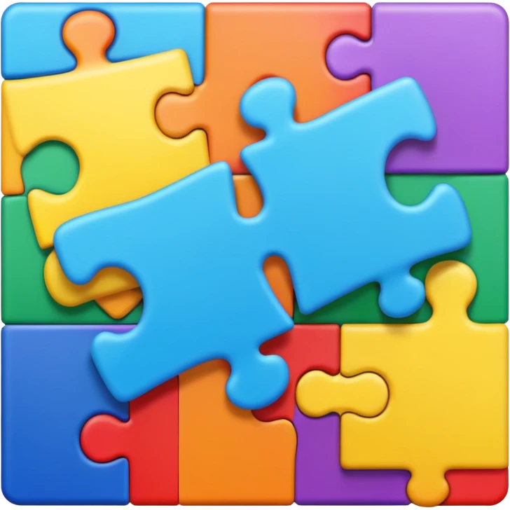 puzzle pieces fitting together on a screen emoji