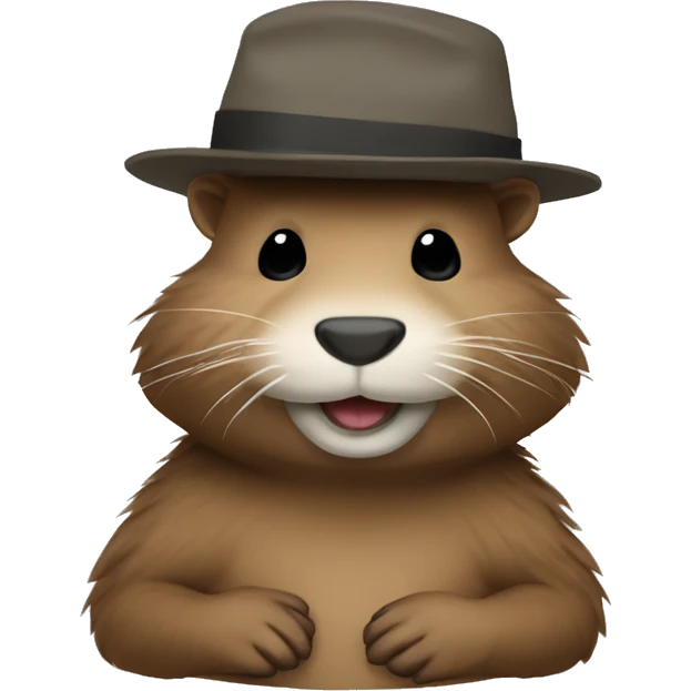Nutria con un gorrito  emoji