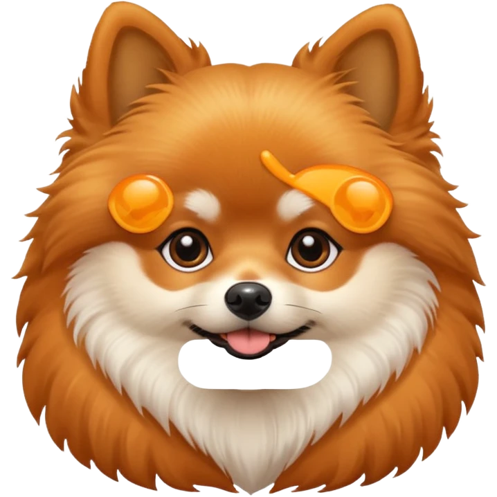  A pomerian dog. emoji