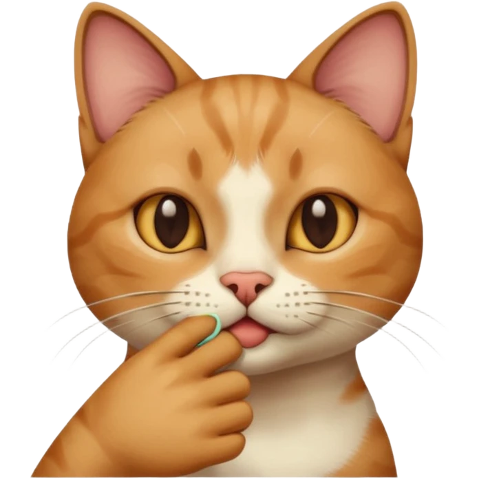 cat nose picking emoji