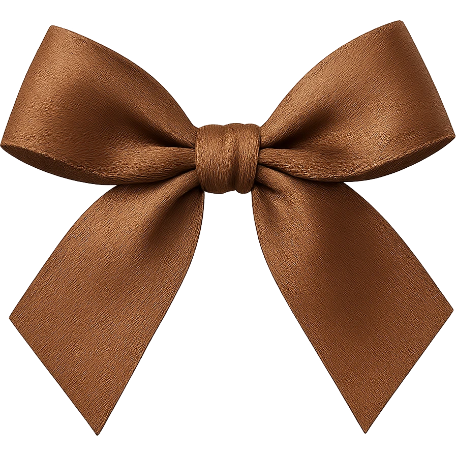 brown bow, remove background emoji
