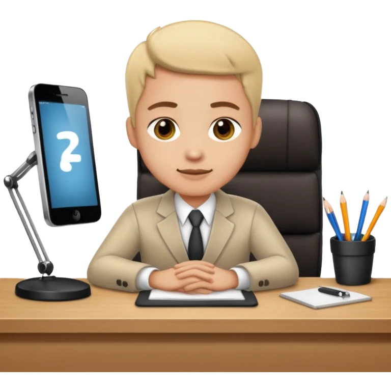 employee sitting at a desk emoji
