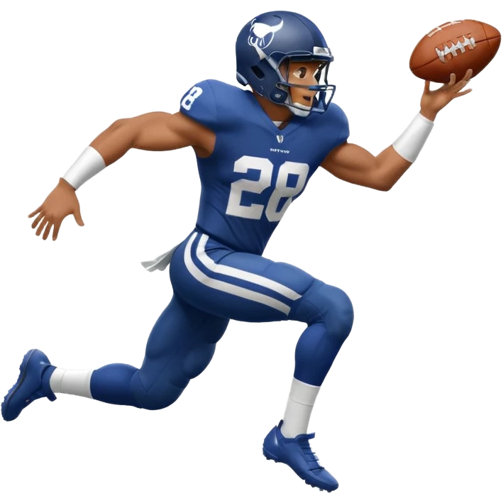 Saqoun Barkley hurdle over a person emoji