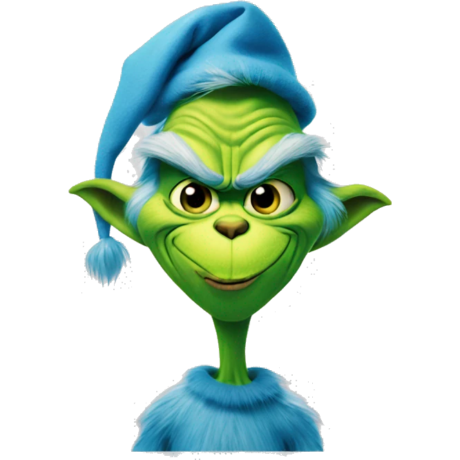 The grinch in blue  emoji