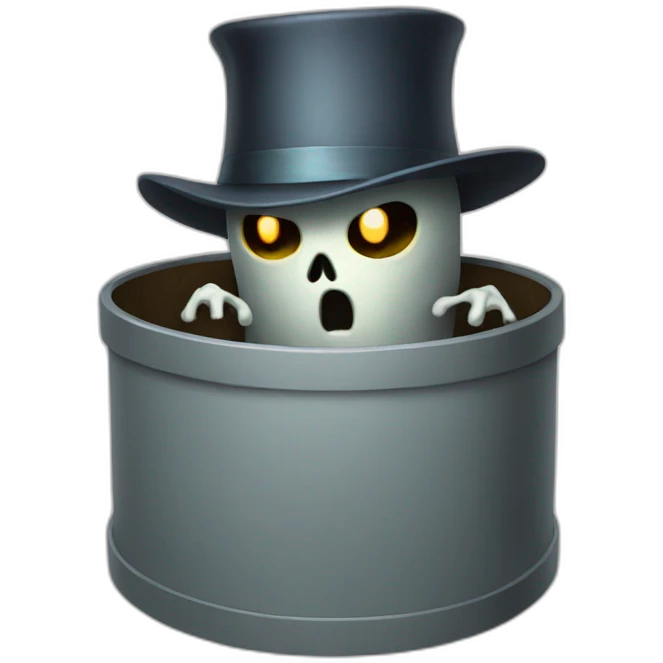 Hatbox-ghost emoji