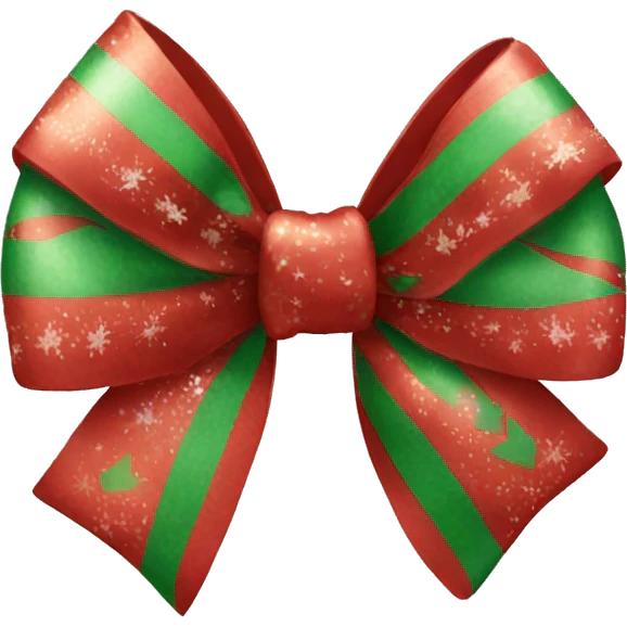 Christmas bow emoji