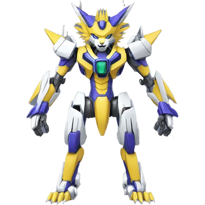 WereGarurumon-Renamon-Medabot-Mecha full body emoji