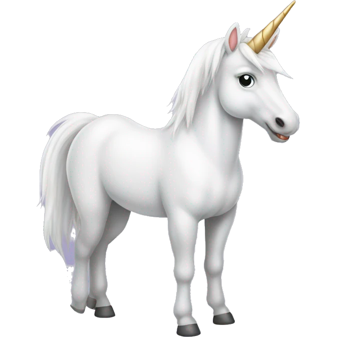 Weißes Einhorn  emoji