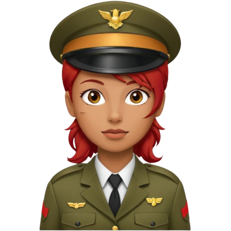 Female Soldier red hair emoji