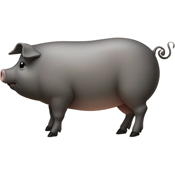 Huge fattest pig side view emoji