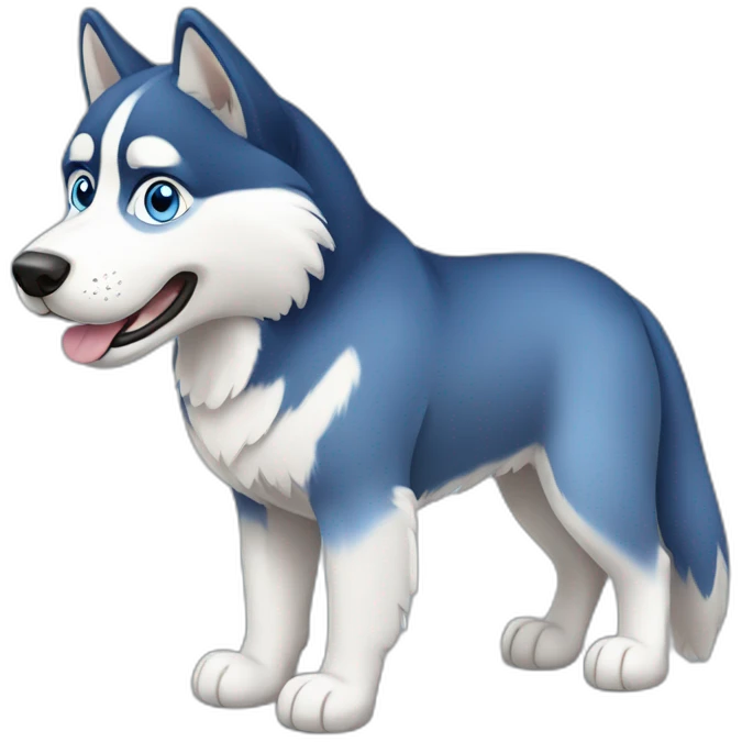 husky with blue eyes emoji