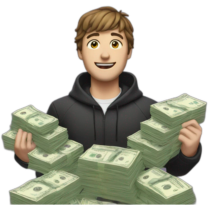 Mr beast with money emoji