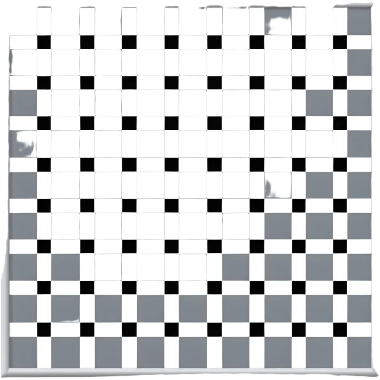 Gray and white checkered pattern, 8x8 grid, minimalist design, flat colors, no shadows emoji