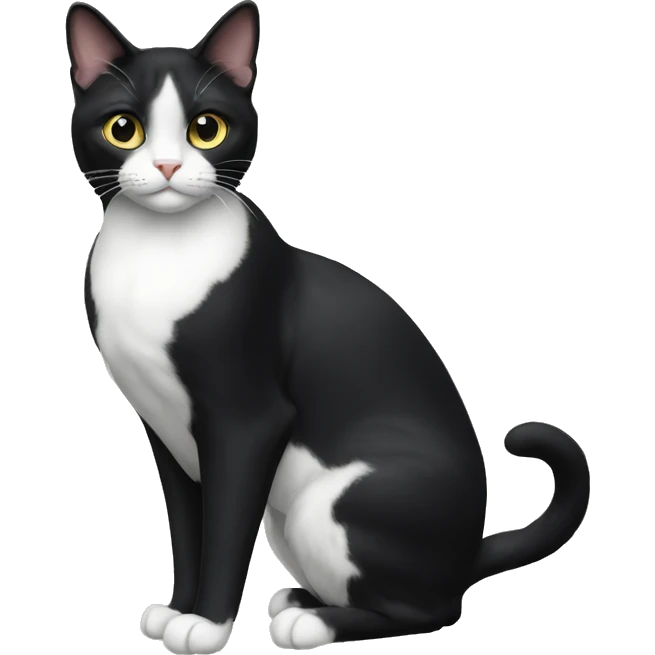 Tuxedo Cat Breed Full Body emoji