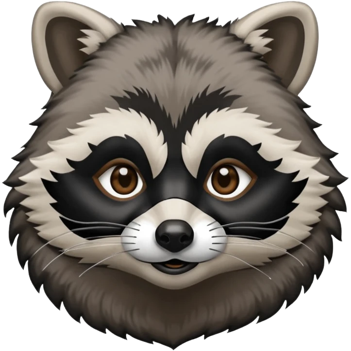 side view of a raccoon emoji