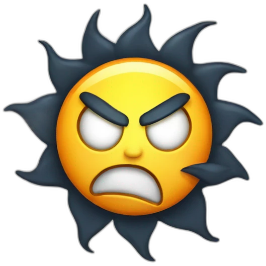 sun disk angry emoji