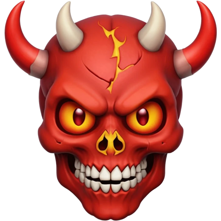 skull with a devil face emoji