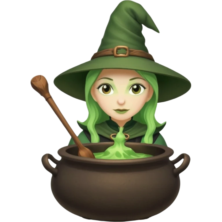 green witch cooking potion emoji