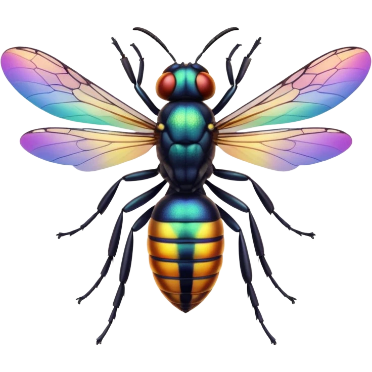 a rainbow wasp emoji