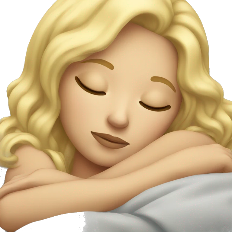 Blonde girl sleeping  emoji