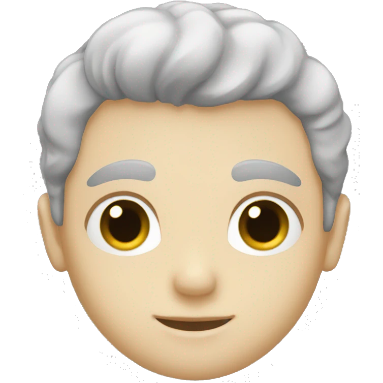 white boy, black hair emoji