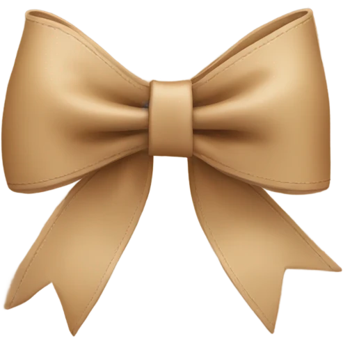 light brown bow emoji