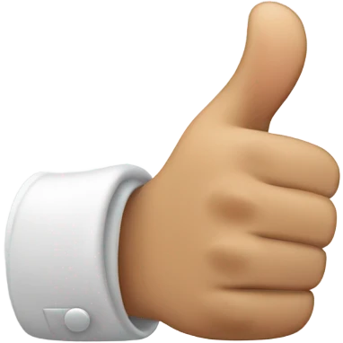 Thumbs up, front of hand emoji