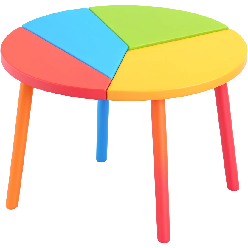 simple colorful table icon emoji