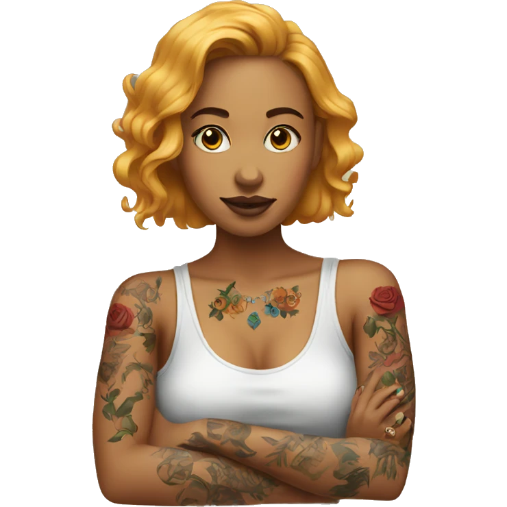 Women getting a tattoo  emoji