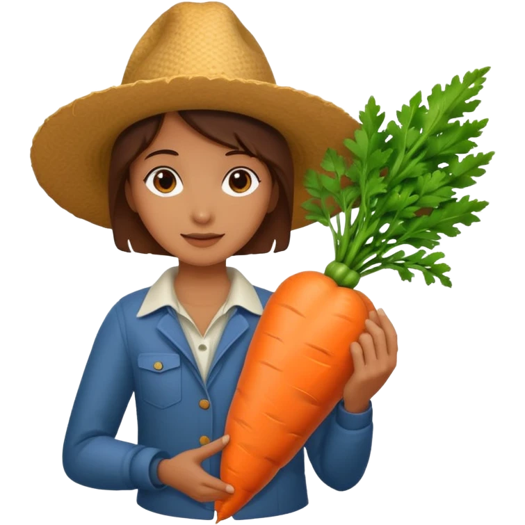 A person from the Roblox game Grow a Garden, who is a seller holding a carrot emoji