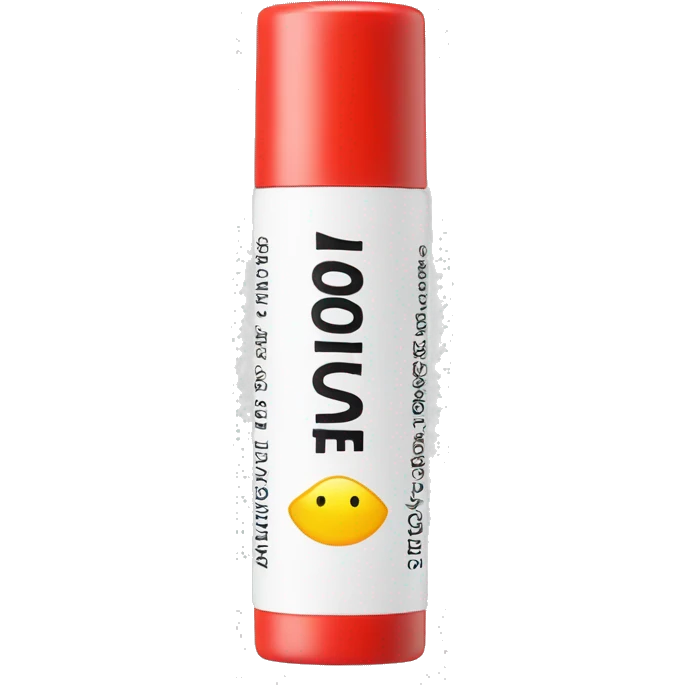 lip balm with label emoji