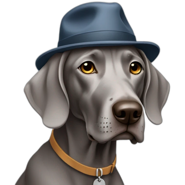 Weimaraners-with-hat emoji