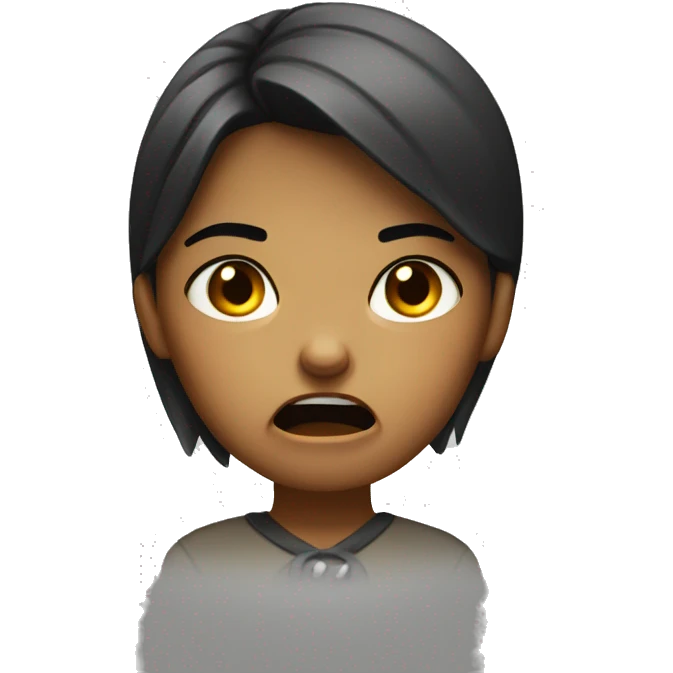 angry girl saying no emoji
