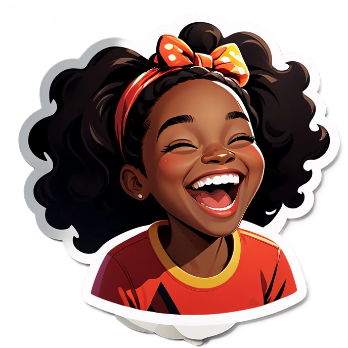 Black girl laughing  emoji