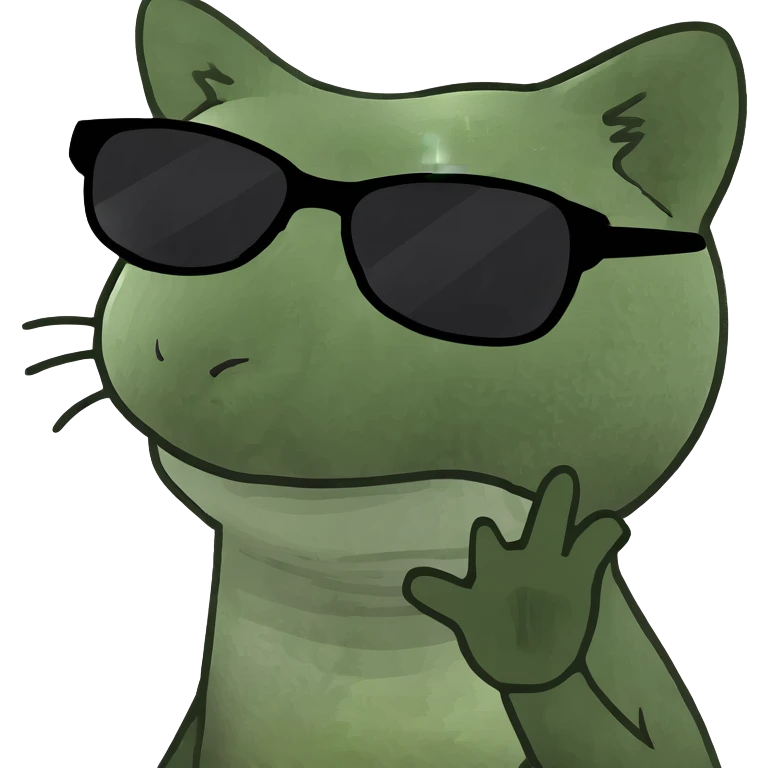 Cat with sunglasses emoji
