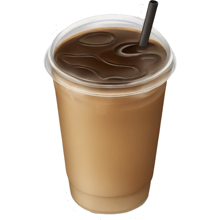 remove cover Iced coffee emoji