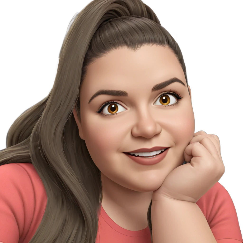 smiling girl with long hair emoji