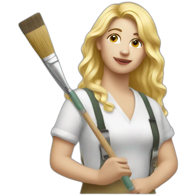 Blonde artist painter emoji