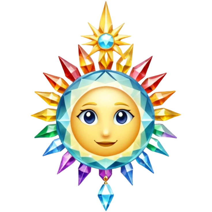 Hanging crystal sun solar Celestia  emoji