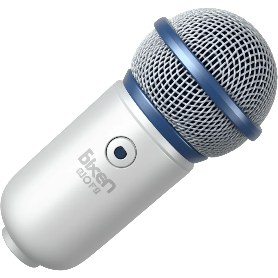 White Logitech Blue Yeti Microphone emoji