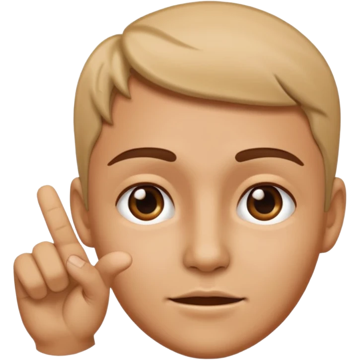 Point your finger at the face. emoji